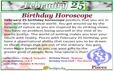 Discover Your Destiny: Horoscope for a February 25 Birthday