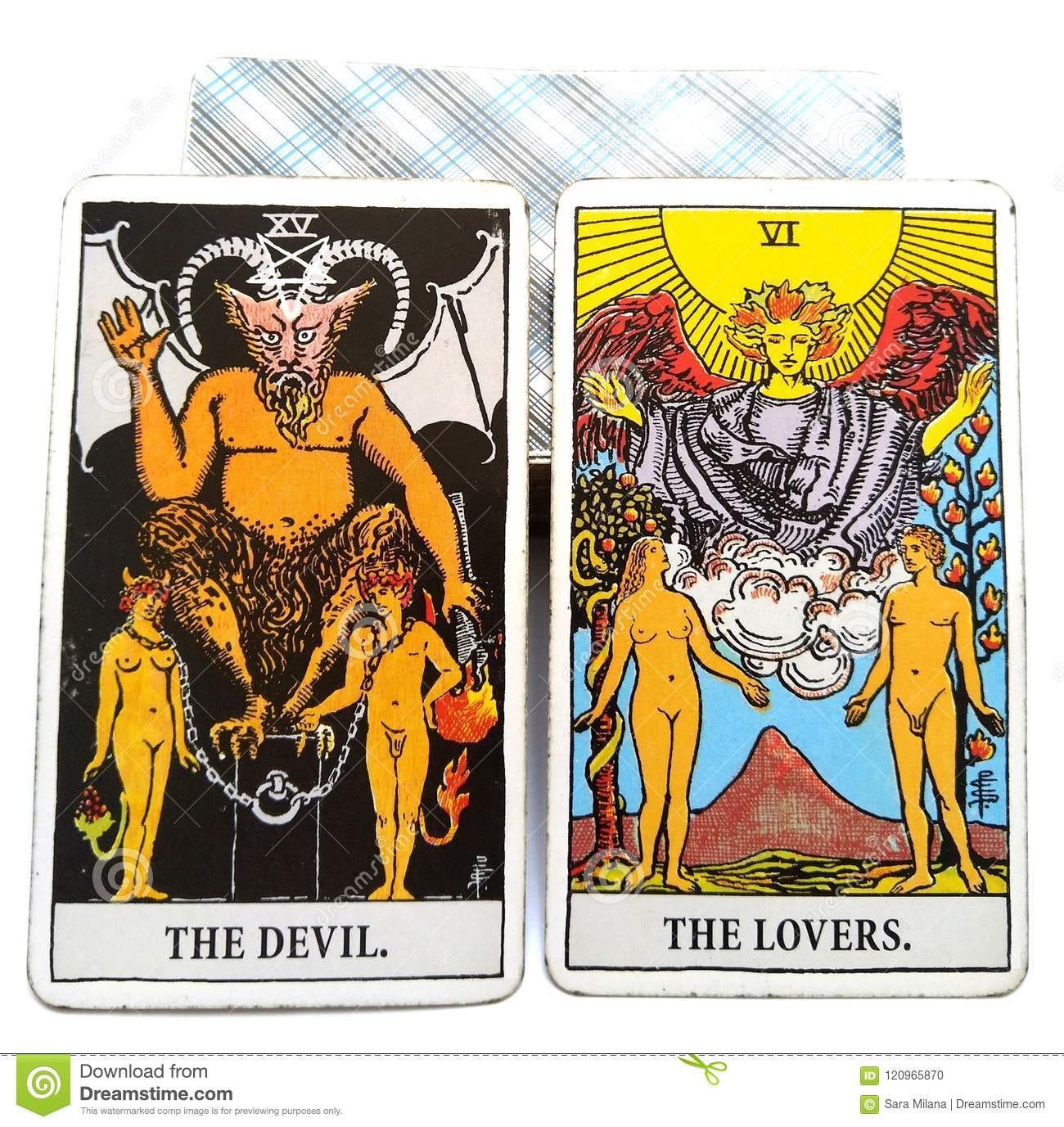 The Devil and The Lovers Birth Cards (What Do They Mean for Your Relationship?)