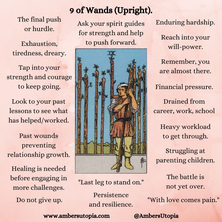 9 of Wands Meaning & Advice for Love, Career, and More