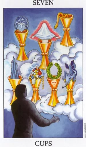 Getting Lost in Options? Seven of Cups Advice You Need