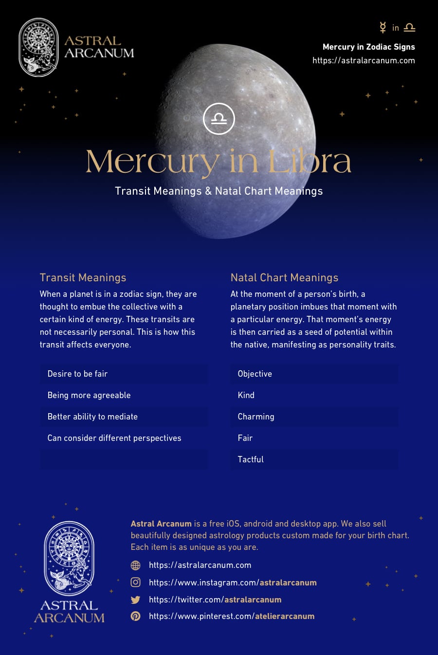 Explore the Mercury in Libra Meaning in Your Birth Chart