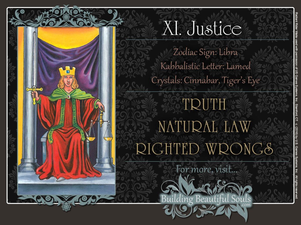 Discover Your Justice Tarot Card 11/2 Personality Meaning