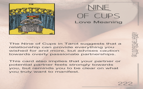 Nine of Cups as Advice: Making Your Dreams Come True