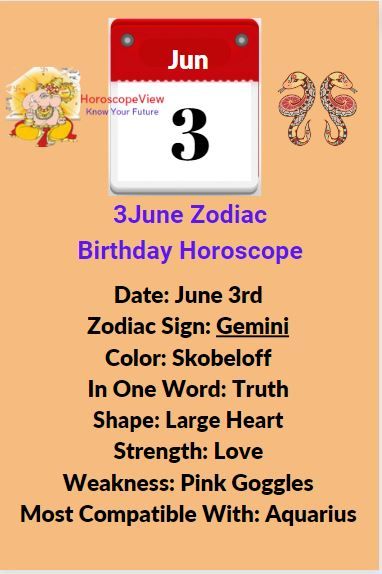 June 3rd Birthday Horoscope: Personality Traits and More