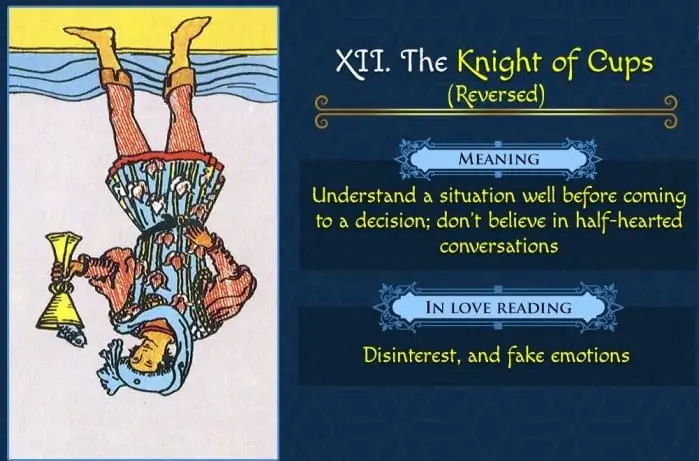 Knight of Cups Reversed With 7 of Coins: Is Your Dream on Hold, Learn How to Interpret.