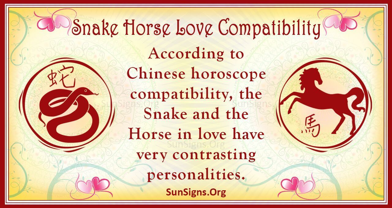 Horse and snake compatibility in love (are they a good match for love)